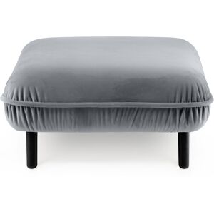 TEMAHOME Pouf 1 place en velours gris - Publicité