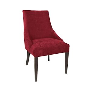 Bolero Finesse élégant demi-fauteuil rouge foncé (set de 2)