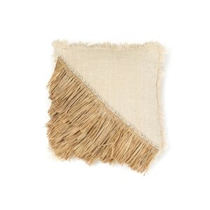 Bazar Bizar - Housse De Coussin - Raffia Cotton - Blanc Naturel - 40x40