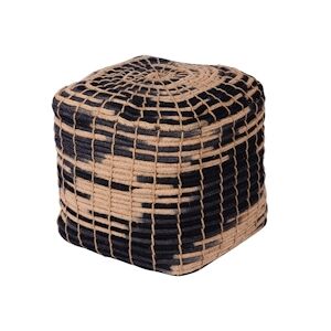 TABLE PASSION Pouf cubique Sunnate 30 cm - Décoré Rond Tissu Table Passion 30x30 cm