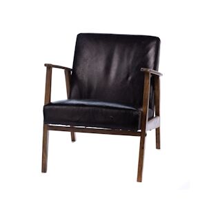 AMADEUS Fauteuil William en - Noir Autre Cuir Amadeus 80x65 cm