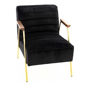 Fauteuil Hutch velours noir -   Tissu Amadeus 60x76 cm - Publicité