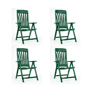 Resol GARBAR BLANES Fauteuil Multipositions, Extérieur Set 4 Vert foncé