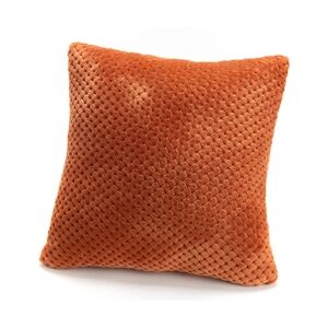 AMADEUS Coussin Damier Terracotta 40x40 - Marron Carré Polyester Amadeus 40x8 cm