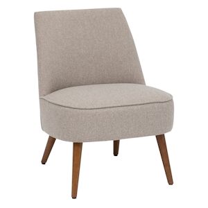 Atmosphera Fauteuil en Bois et Tissu chevron Beige Lin - Publicité