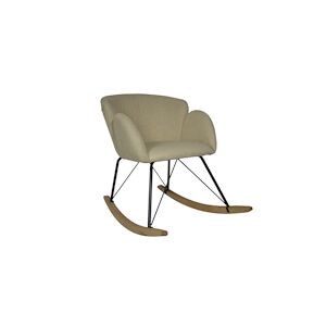 Rocking Chair Tissu Beige 86x62x72cm Intempora