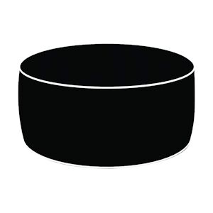 King Home Pouf en polyester Ø53x23h cm Pouf noir