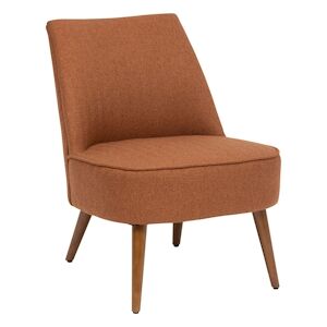 Atmosphera Fauteuil en Bois et Tissu chevron Ambre - Publicité