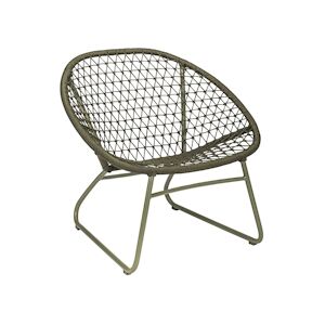 NOW'S HOME - Fauteuil Lounge Outdoor Bao Bao Tresse - Vert Olive 75x71.5x72.5cm