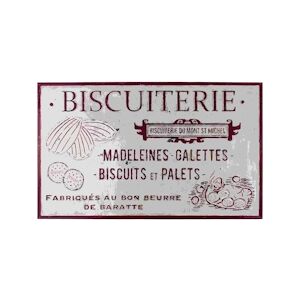 AnticLine créations Grande plaque Biscuiterie 122,5 x 73,5 cm