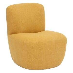 Atmosphera Fauteuil chauffeuse tissu chiné Jaune Ocre - Publicité