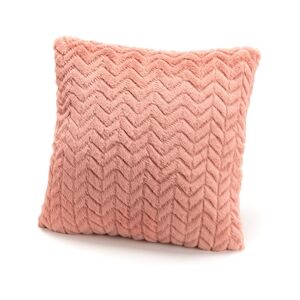 AMADEUS Coussin Chevron rose 40x40 - Carré Polyester Amadeus 40x8 cm