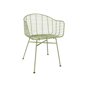 NOW'S HOME - Lot 2 Fauteuils De Table D'interieur En Metal Vert Soho