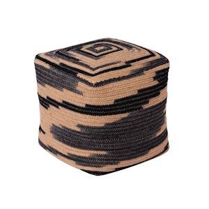 TABLE PASSION Pouf cubique Surate 30 cm - Décoré Rond Tissu Table Passion 30x30 cm