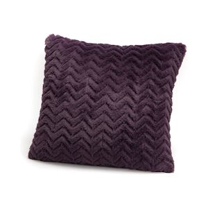 AMADEUS Coussin Chevron 40x40 cm prune - Violet Carré Polyester Amadeus 40x8 cm