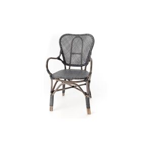 AMADEUS Fauteuil de bistrot Noir - Bois Amadeus 53x60 cm