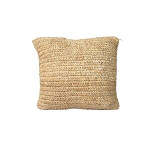 Bazar Bizar - Housse De Coussin - Raffia Flores - Naturel - 40x40