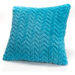 Coussin bleu turquoise chevron 40x40 cm -  Carré Polyester Amadeus 40x8 cm - Publicité