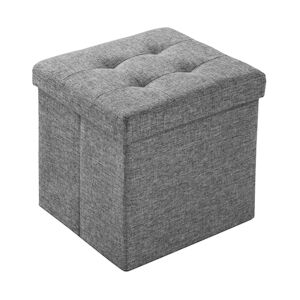 tectake Cube coffre de rangement pliable en polyester 38x38x38cm - gris clair -402237