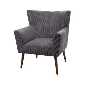 AMADEUS Fauteuil Olaf gris - Autre Velours Amadeus 71.5x70.5 cm