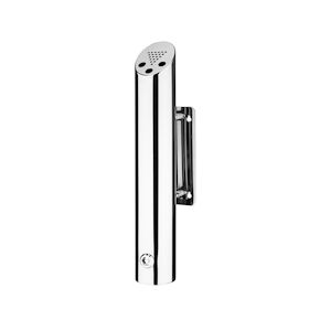 Bolero Cendrier Mural Cylindrique en Inox - Ø 75 mm - Bolero