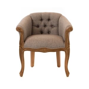 AMADEUS Fauteuil Crapaud gris - Autre Tissu Amadeus 62x57 cm