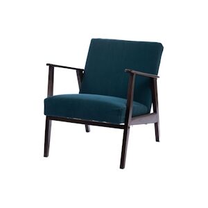 AMADEUS Fauteuil William en bleu - Autre Tissu Amadeus 80x65 cm