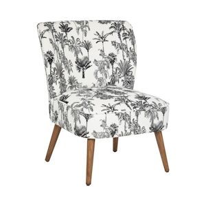 Atmosphera Fauteuil en Bois et Tissu imprimé  Noir & Blanc - Publicité