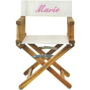 ANVIE Fauteuil metteur en scene rose pieds bois personnalisable