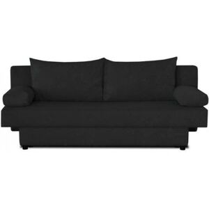 Non communiqué Banquette con ible PIRY 3 places Tissu Classique L 187 P 88 cm Noir Noir - Publicité