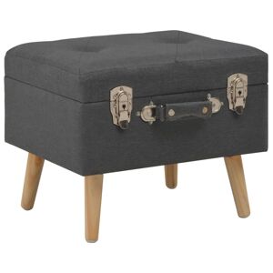 247520 vidaXL Tabouret de rangement 40 cm Gris foncé Tissu - Publicité