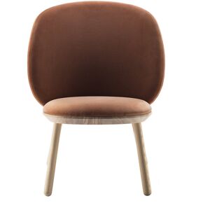 Fauteuil en velours terracotta Naïve - EMKO