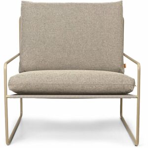 Fauteuil en vinyl beige et acier beige 78 x 93 cm Desert Dolce - Ferm Living - Publicité