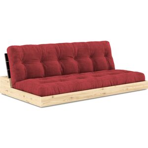 Karup Design Canapé convertible en pin laqué dossier noir et matelas rouge rubis 196x110x72cm Base - Publicité