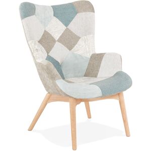 ALTEREGO Fauteuil à oreilles lounge 'DAMIAN' style scandinave