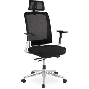 ALTEREGO Fauteuil de bureau design 'ULTRA' en tissu noir