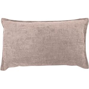 Coussin rectangulaire uni velours texture - Blancheporte Écru Coussin : 35x50cm