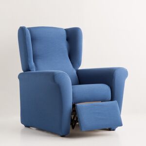 Blancheporte Housse unie fauteuil bi-extensible - Blancheporte Bleu Housse fauteuil
