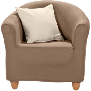 Blancheporte Housse extensible unie spéciale fauteuil cabriolet - Blancheporte Taupe Housse fauteuil