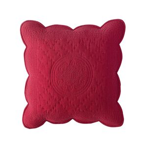 Blancheporte Housse coussin unie style boutis Cassandre - Blancheporte Rouge Housse de coussin : 40x40cm