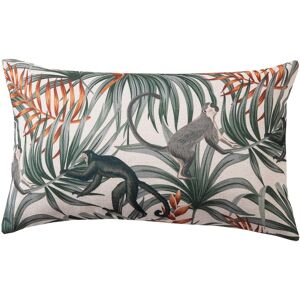 Coussin imprime jungle - Blancheporte Blanc Coussin : 30x50 cm