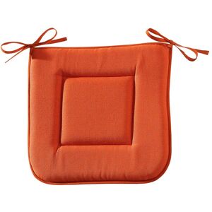 Blancheporte Galette de chaise carrée - Blancheporte Orange Lot de 4 galettes de chaise : 40x40cm