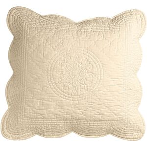 Blancheporte Housse coussin unie style boutis Cassandre - Blancheporte Écru Housse de coussin : 40x40cm