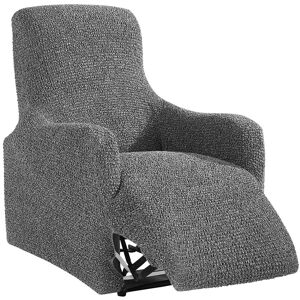 Housse bi-extensible imprimee gaufree pour fauteuil relax - Blancheporte Gris Housse fauteuil relax