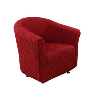 Housse extensible motif jacquard serpentins speciale fauteuil cabriolet - Blancheporte Rouge Housse fauteuil