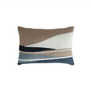 Coussin rectangulaire tufte style mineral - Blancheporte Bleu Coussin : 35x50cm