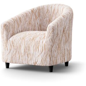 Housse microfibre bi-extensible imprime vague speciale fauteuil cabriolet - Blancheporte Beige Housse fauteuil cabriolet