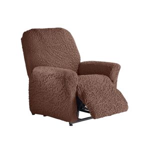 Housse gaufree bi-extensible speciale fauteuil relaxation - Blancheporte Marron Housse fauteuil