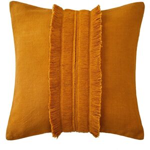 Blancheporte Coussin avec galon franges - Blancheporte Jaune Coussin : 40x40 cm