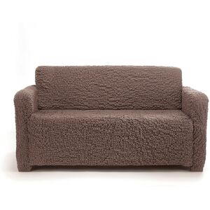 Blancheporte Housse gaufrée bi-extensible canapé fauteuil accoudoirs - Blancheporte Marron Housse fauteuil